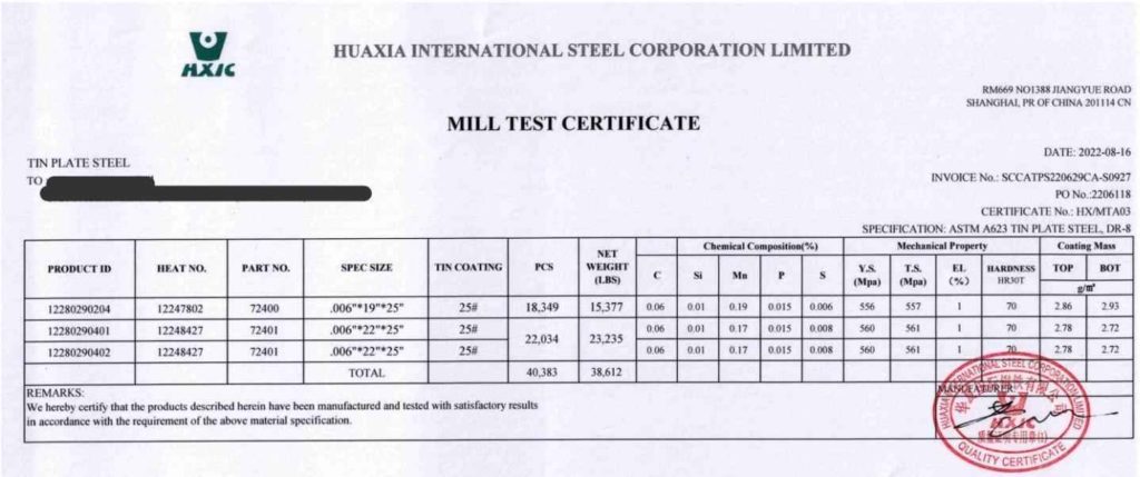 Tin Plate Steel, Tin Plated Steel Sheet, Tin Coated Steel, Tin Coating Steel