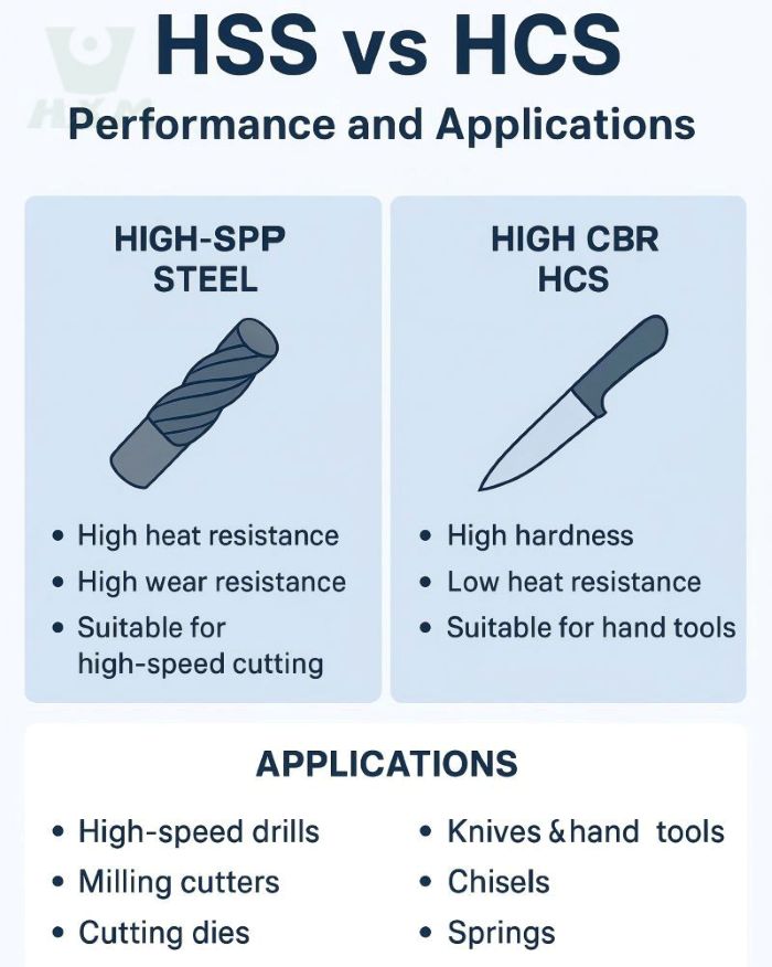 Comparison of High Speed Steel and High Carbon Steel