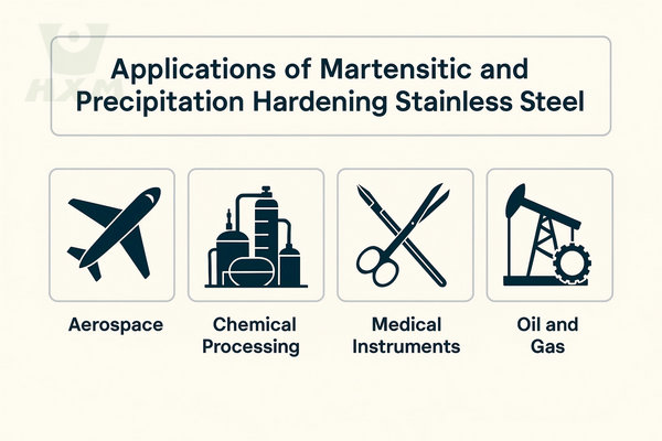 Martensitic vs. Precipitation Hardening Stainless Steel Applications