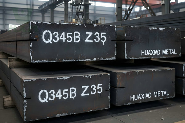 Q345B Z35 steel plate stock in warehouse, thick Z-direction steel.