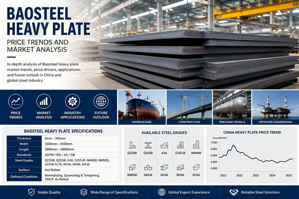 Baosteel heavy plate steel products with ASTM and EN standards