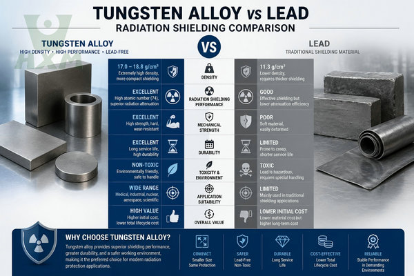 Tungsten alloy vs lead radiation shielding comparison