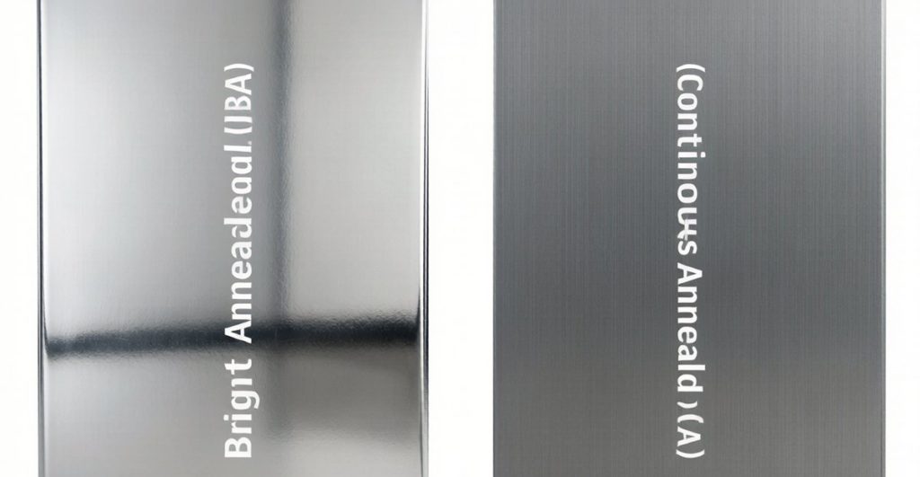 BA vs CA tinplate coil with consistent surface compared side by side for can-making production line selection